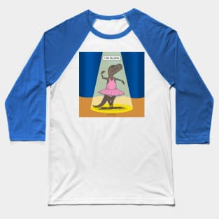 T-Rex Ballerina Baseball T-Shirt